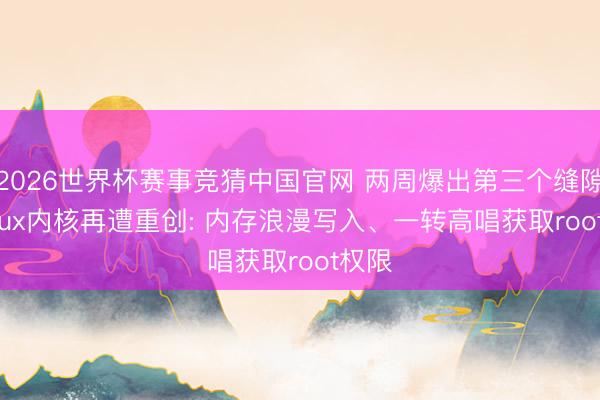 2026世界杯赛事竞猜中国官网 两周爆出第三个缝隙! Linux内核再遭重创: 内存浪漫写入、一转高唱获取root权限