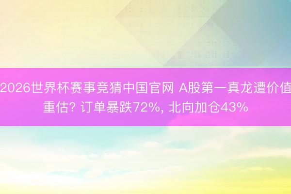 2026世界杯赛事竞猜中国官网 A股第一真龙遭价值重估? 订单暴跌72%， 北向加仓43%