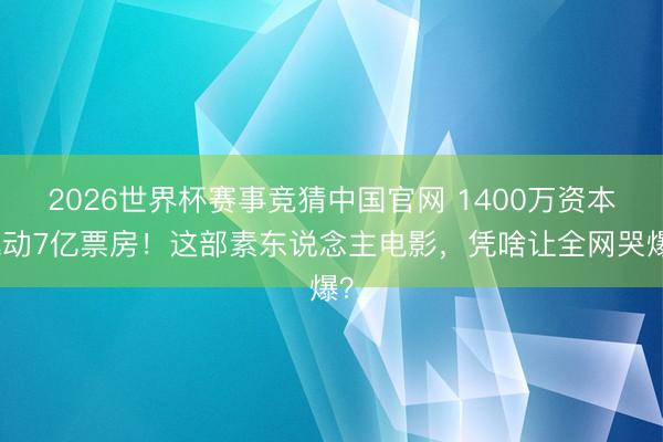 2026世界杯赛事竞猜中国官网 1400万资本撬动7亿票房!这部素东说念主电影,凭啥让全网哭爆?